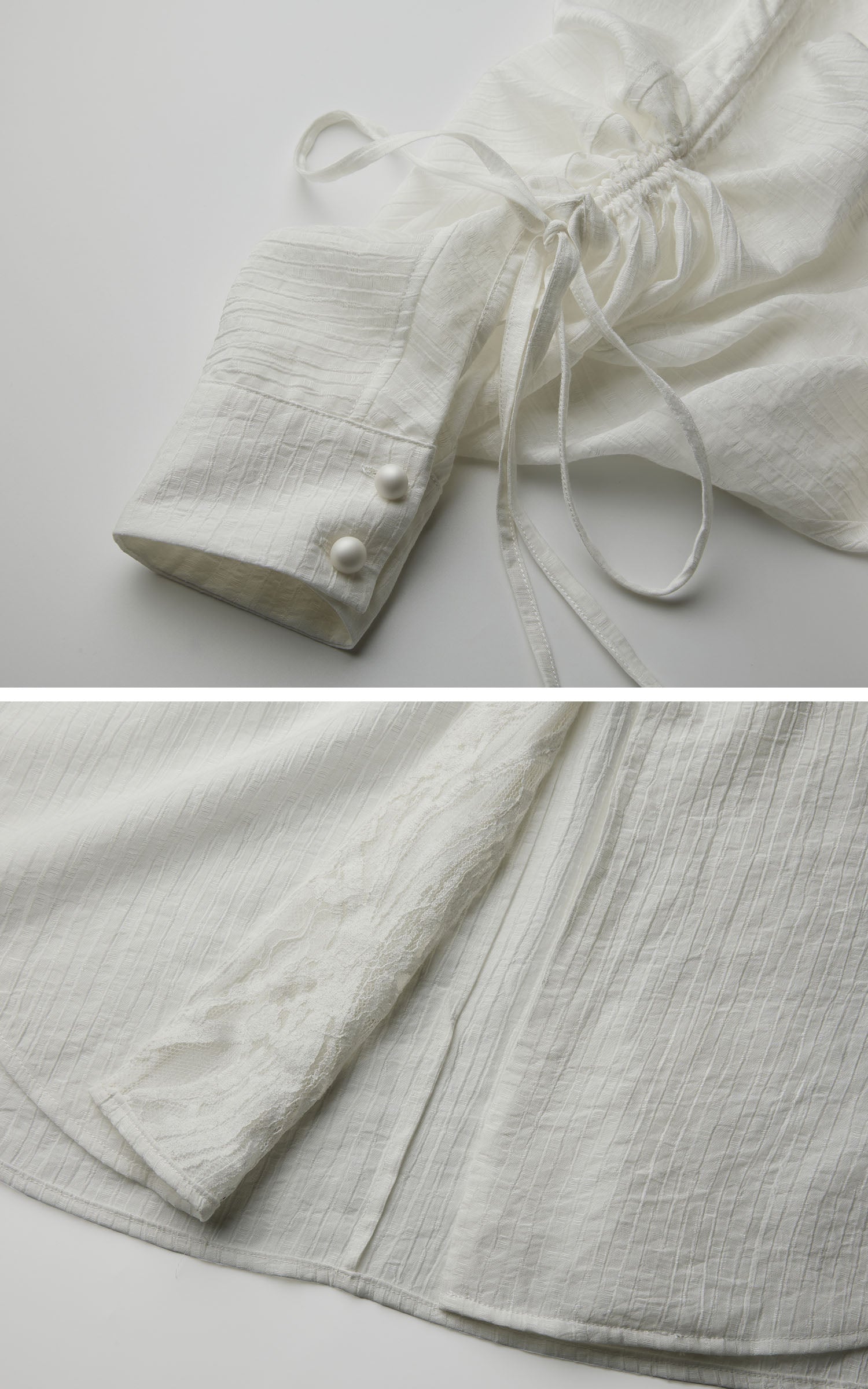 <tc>DOINDULGE</tc> Drapiertes Fledermausärmel-Shirt mit Kordelzug