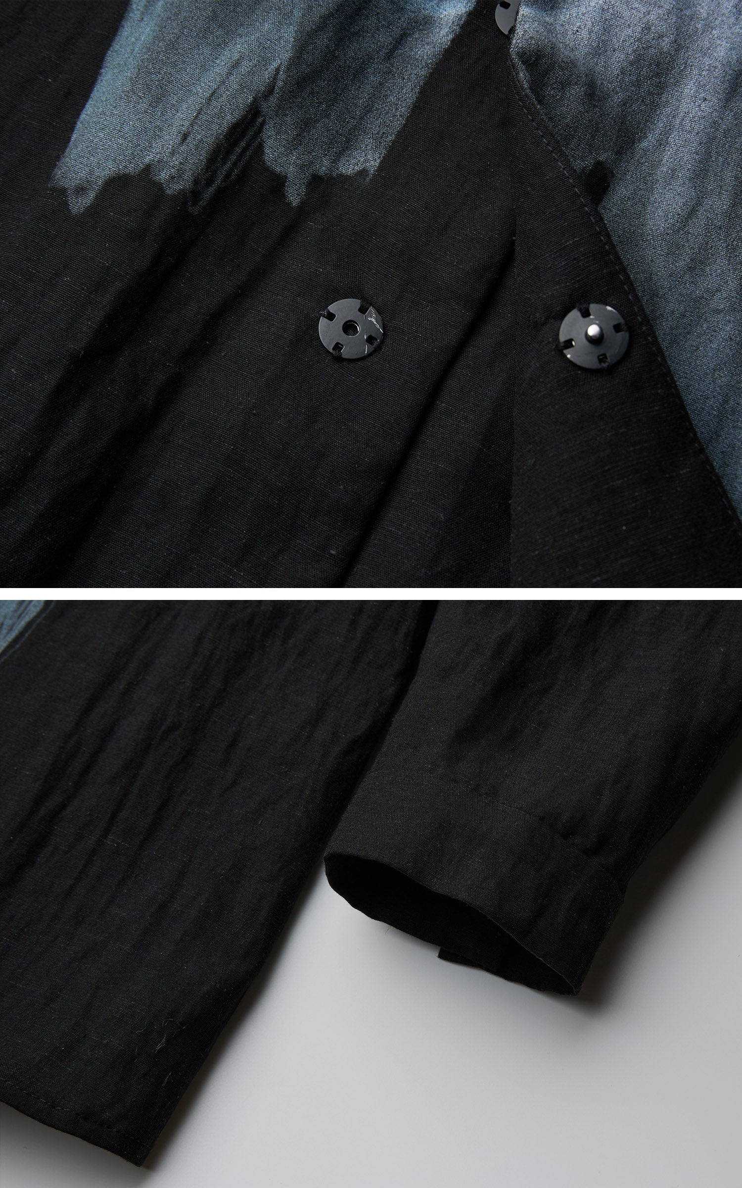 DOINDULGE Asymmetric V-Neck Printed Shirt
