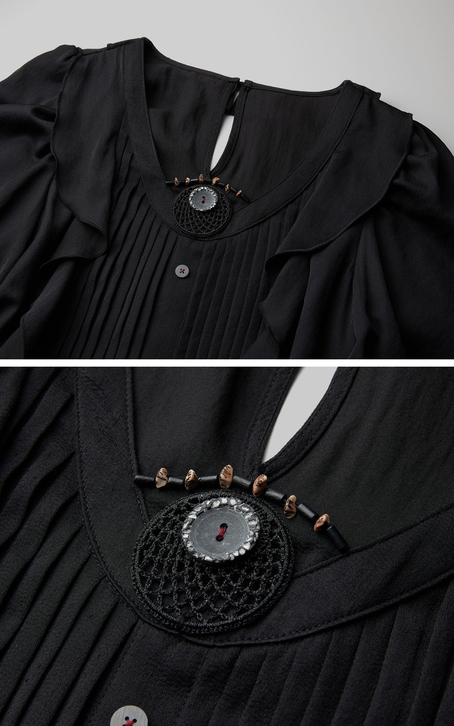 DOINDULGE Smocked Panel Ritual Long Dress