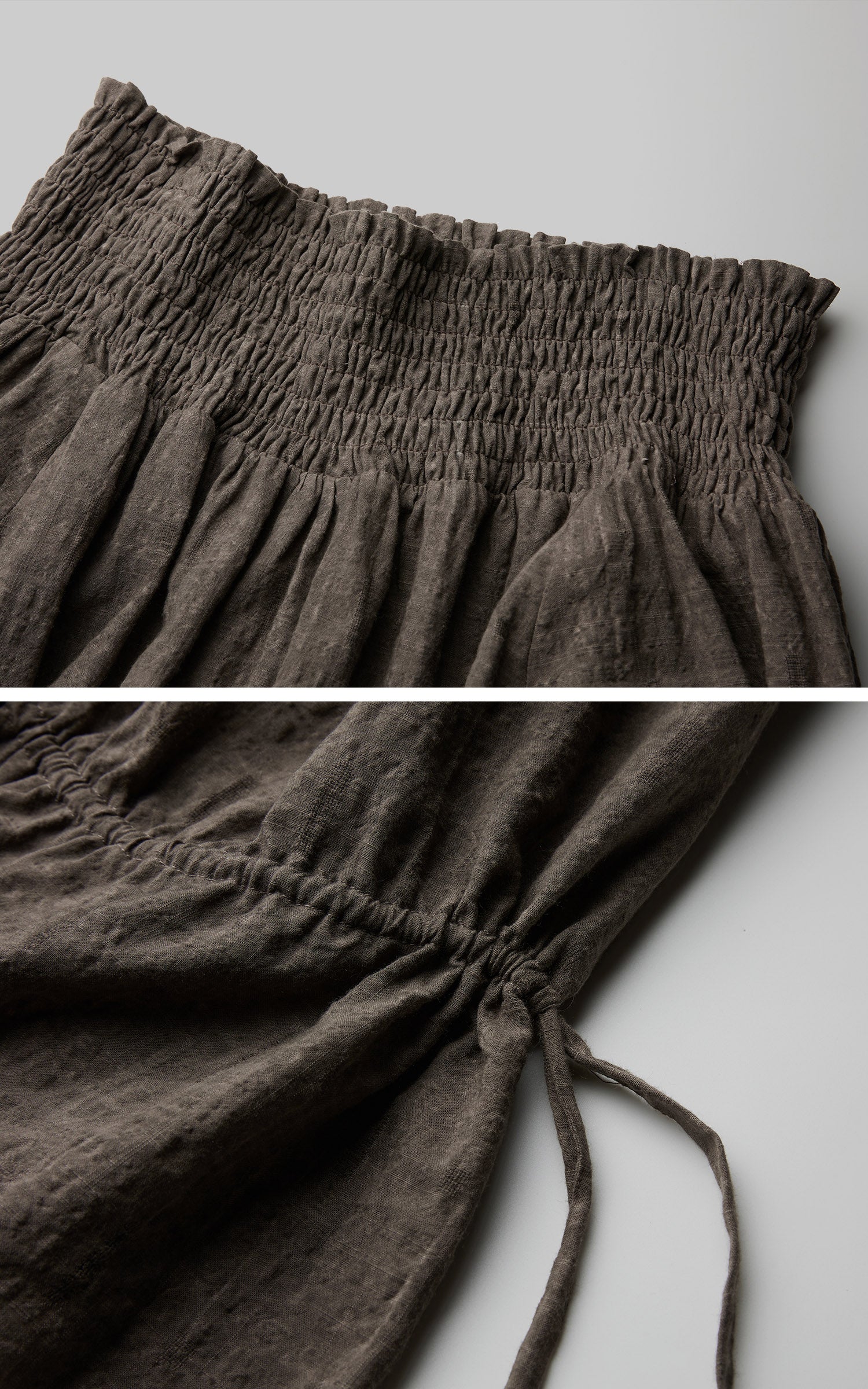 DOINDULGE Off-Shoulder Ruched Blouse with Beaded Drawstring