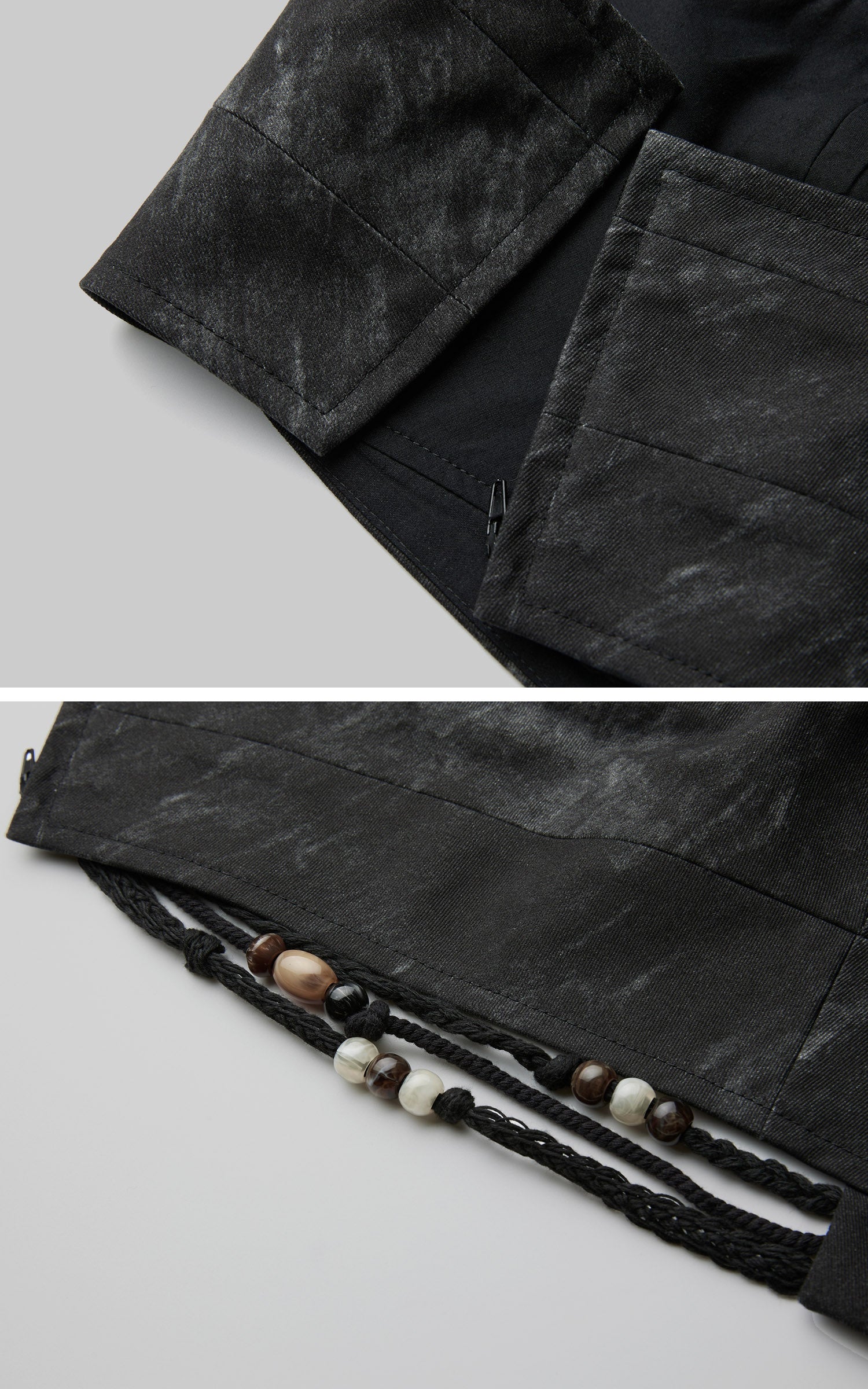DOINDULGE Distressed Strapless Panel Top