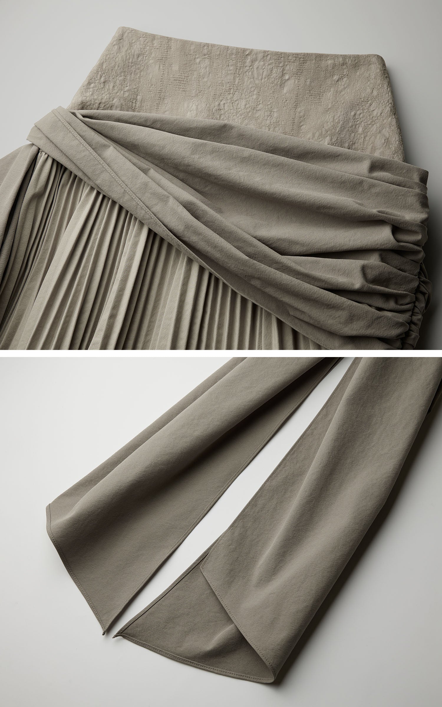 <tc><tc>DOINDULGE</tc></tc> Jupe longue plissée à couches drapées