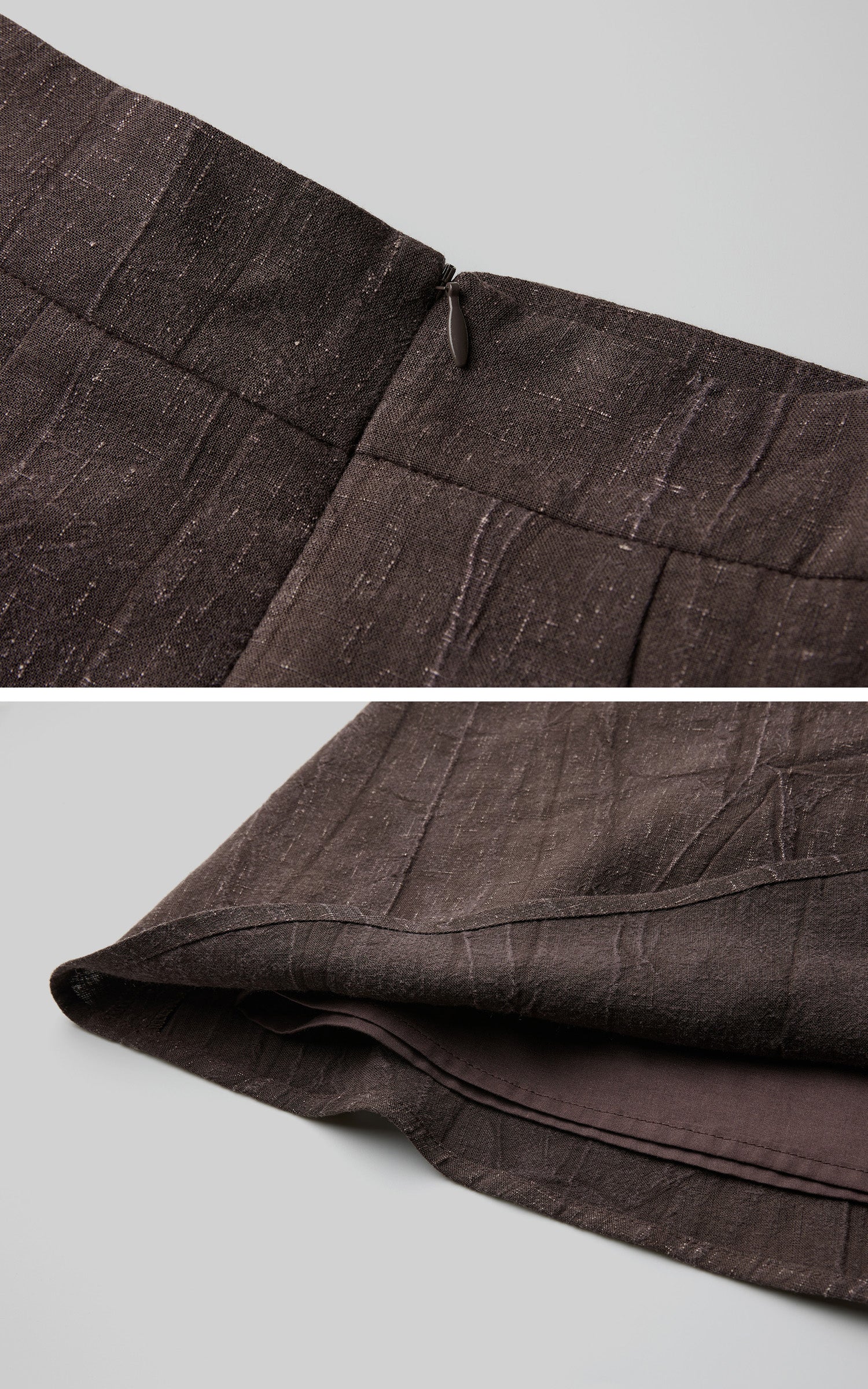 <tc>DOINDULGE</tc> Jupe longue à panneaux froncés taille haute