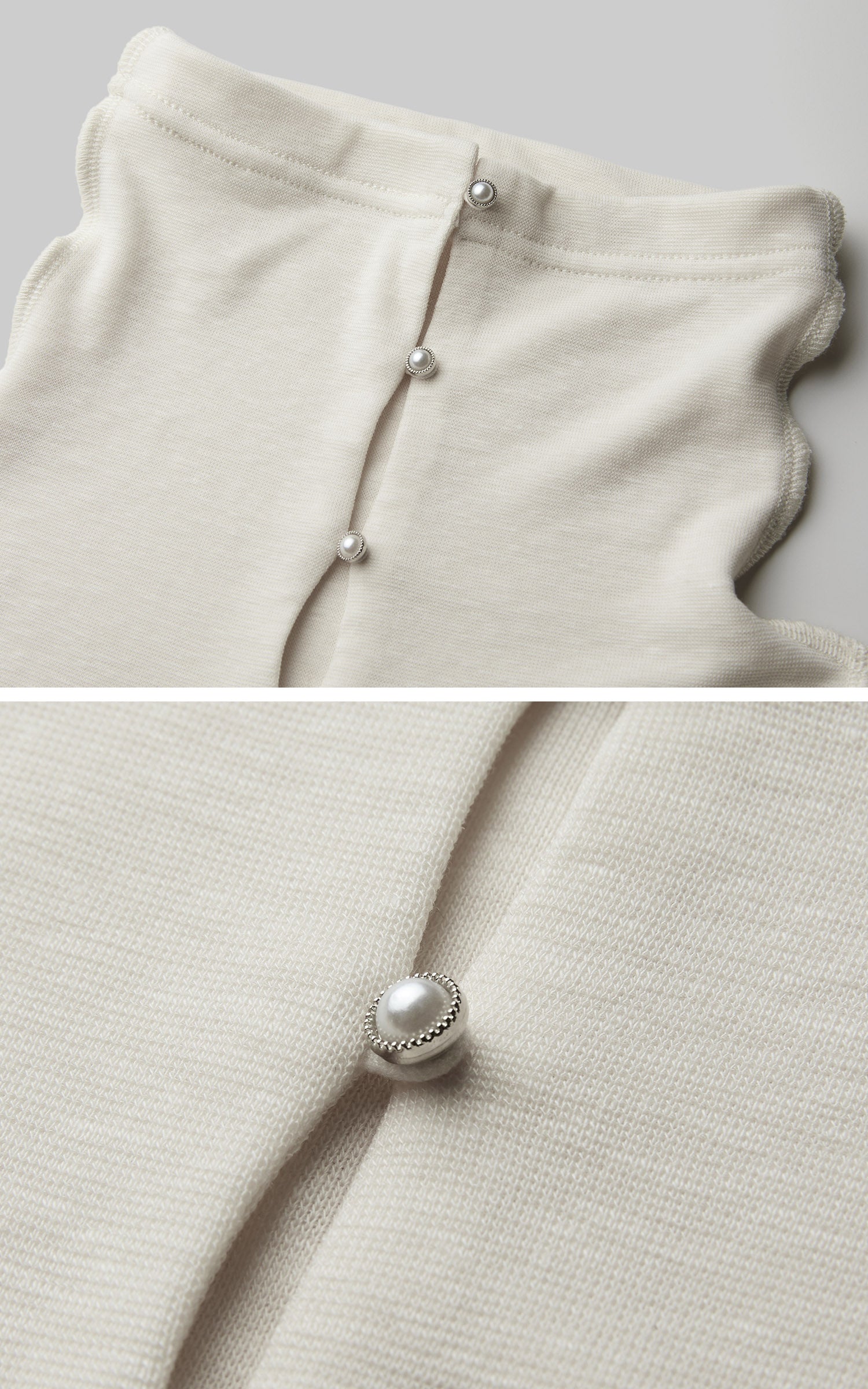 DOINDULGE Mock Neck Button Front Knit Top