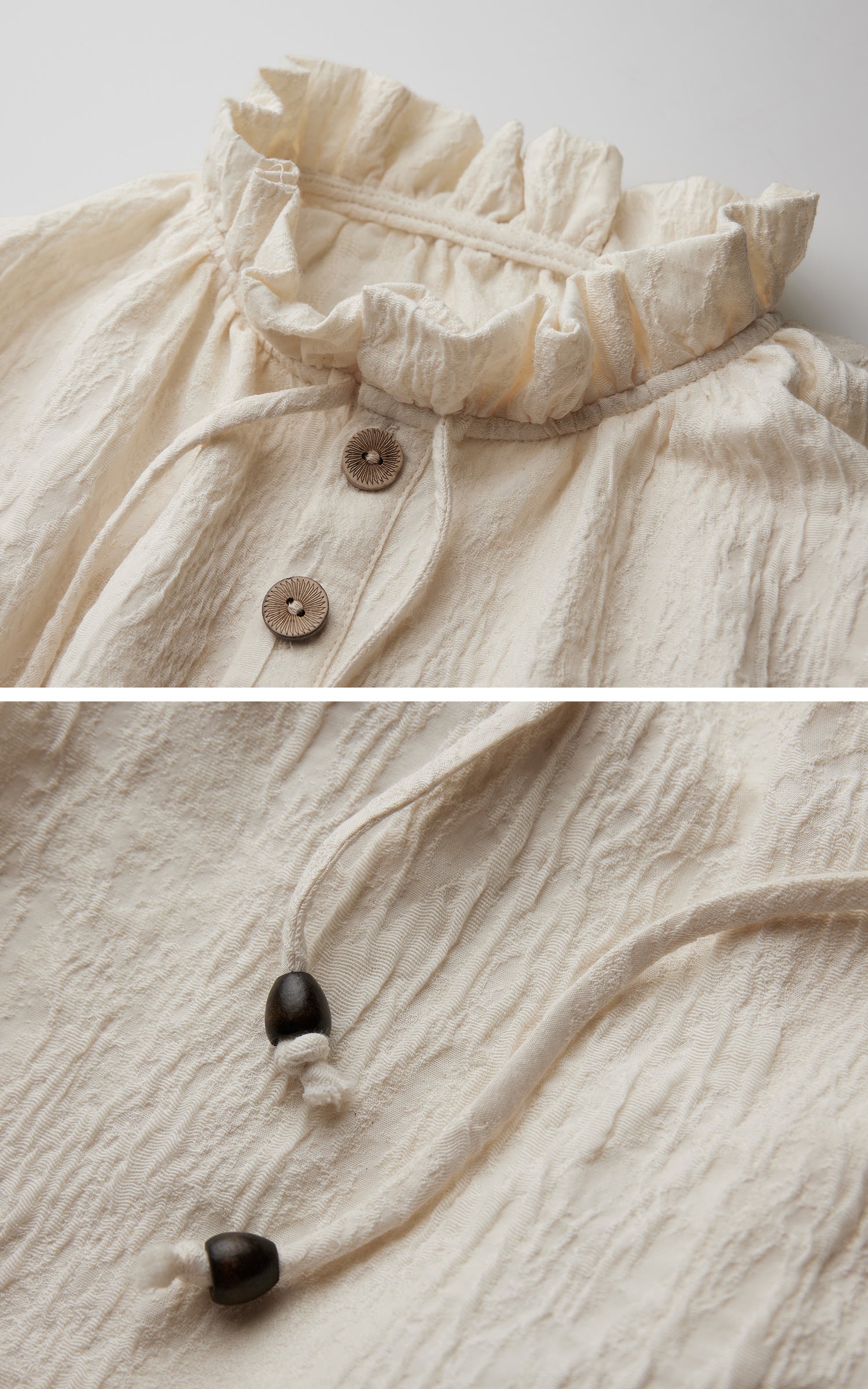 INDULGE Textured Gathered Sleeve Blouse