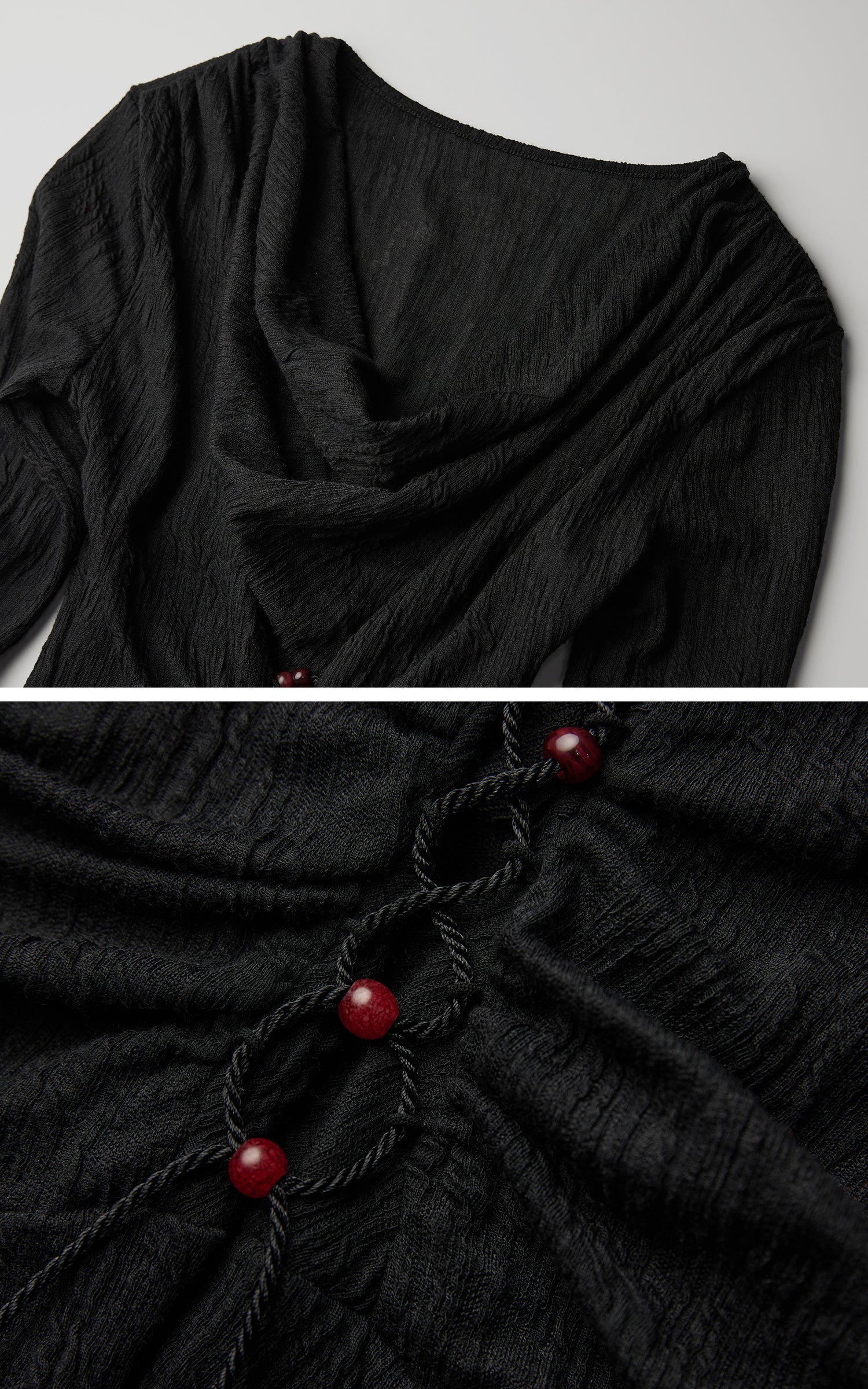 <tc>INDULGE</tc> Texturiertes, gerafftes, drapiertes Maxikleid