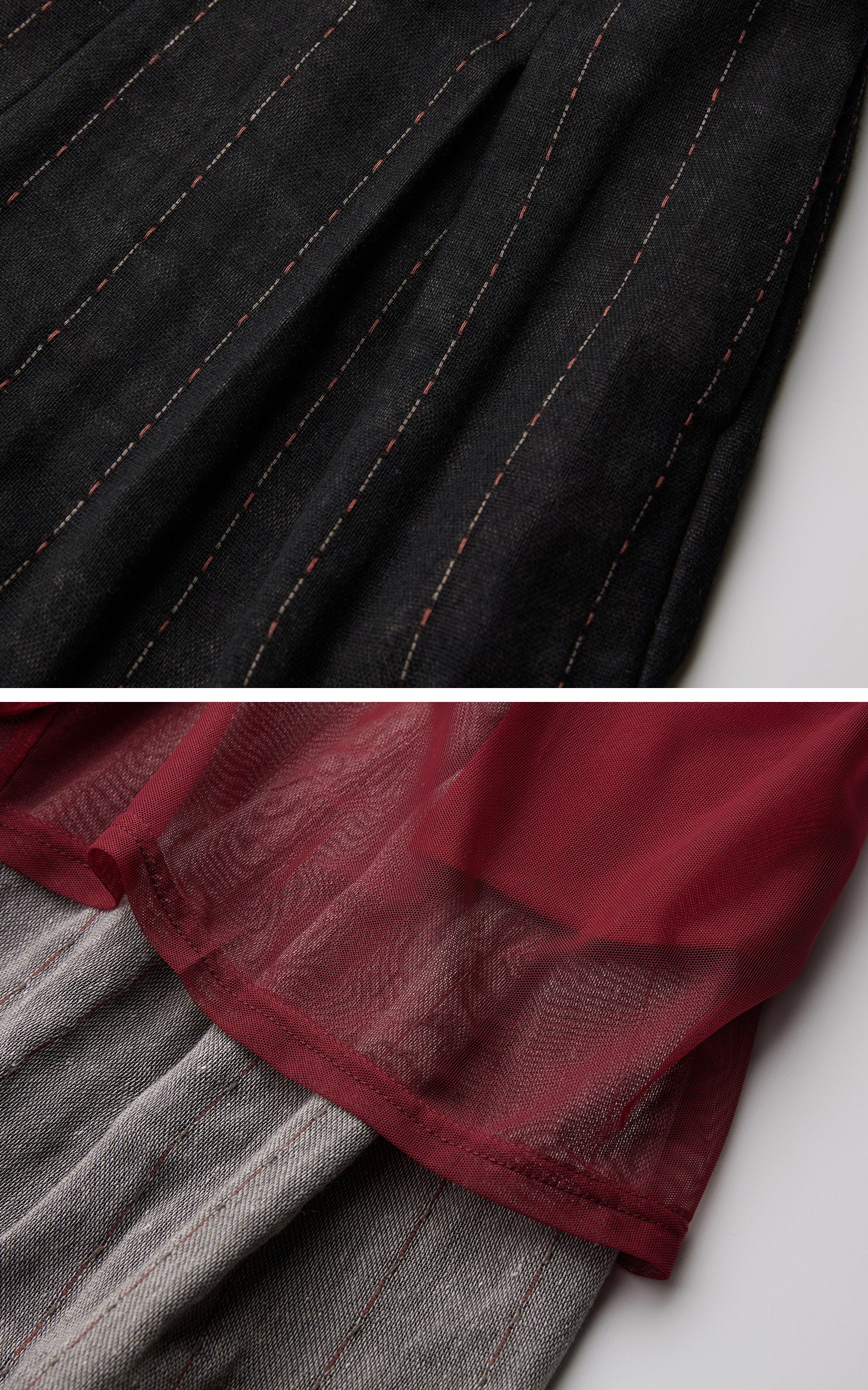DOINDULGE Low-Rise Stripe Wide Leg Pants