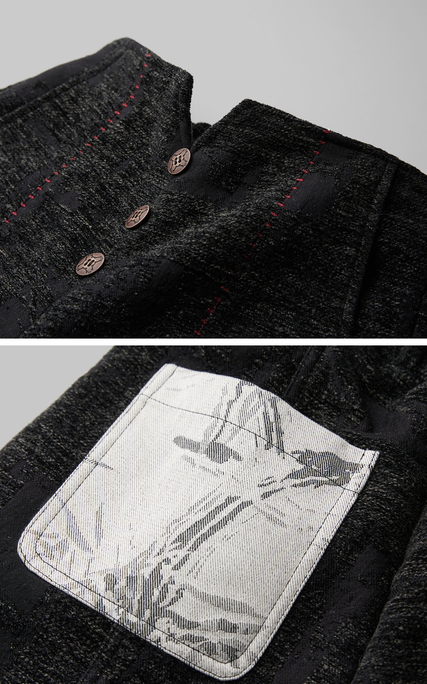 <tc>INDULGE</tc> Pantalon large texturé à ourlet contrastant