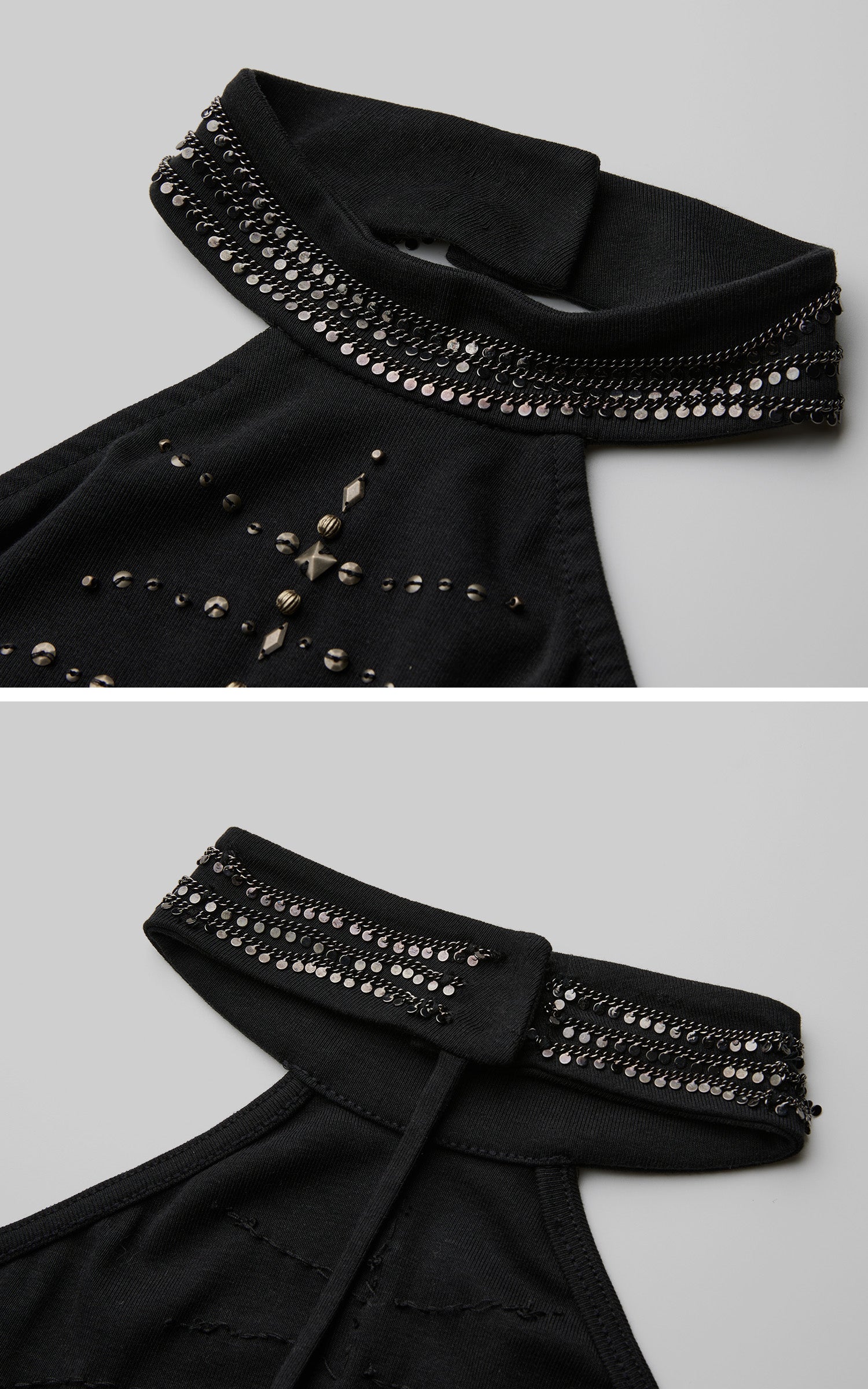 <tc>DOINDULGE</tc> スタッズ付きメッシュパネルハルタートップ<tc>DOINDULGE</tc>