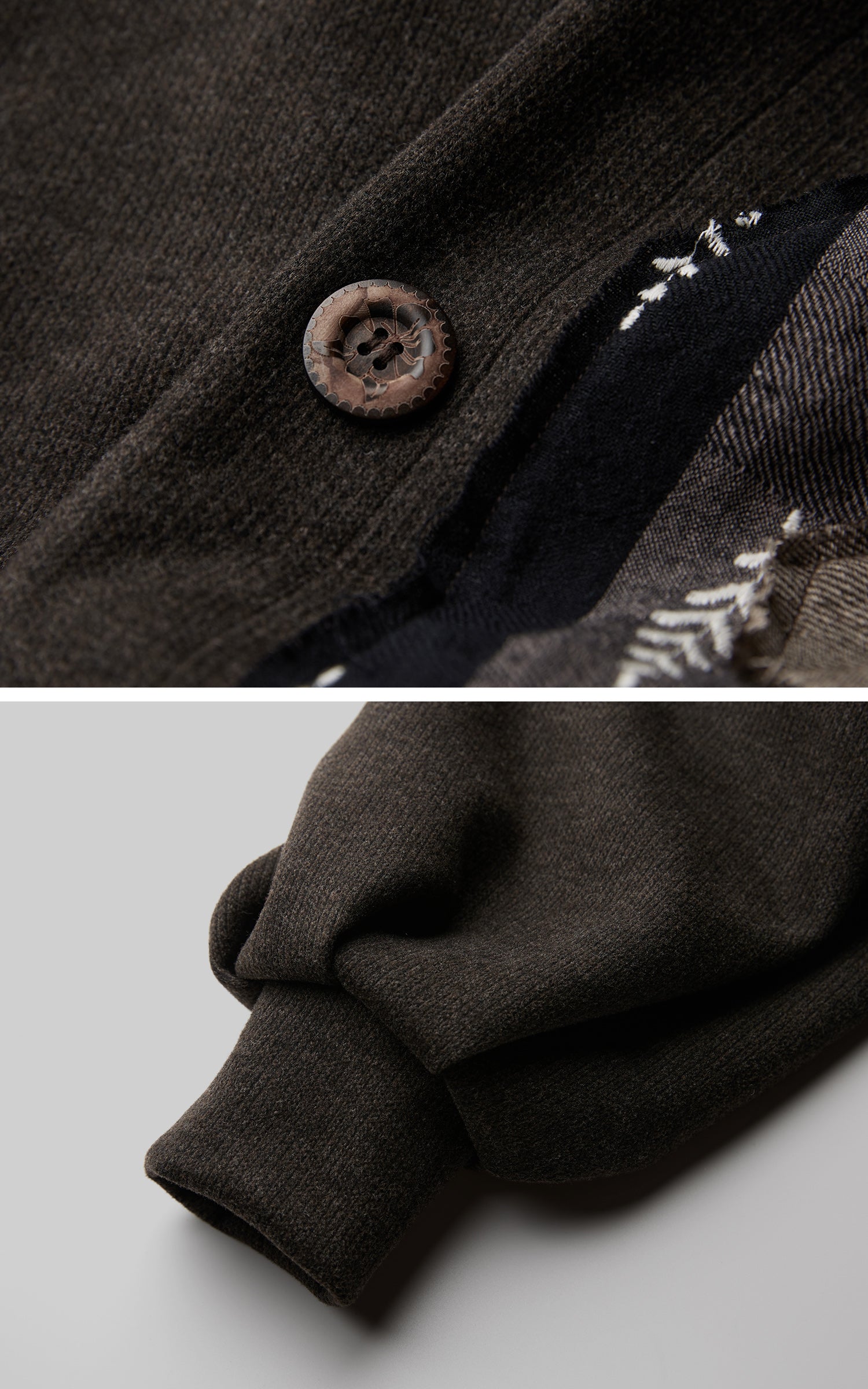 INDULGE Patchwork Embroidered Long Coat