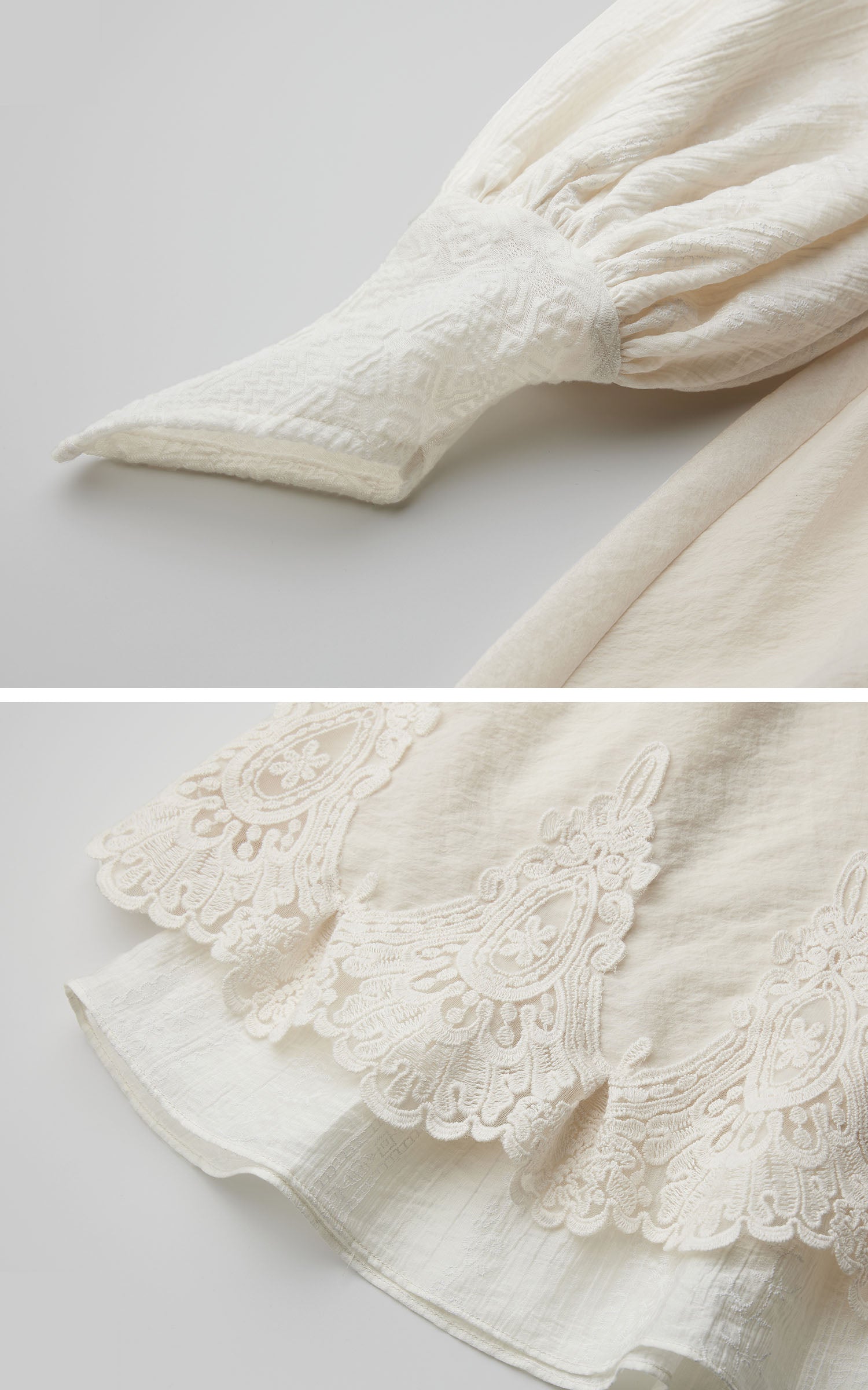 <tc><tc>DOINDULGE</tc></tc> Robe longue en dentelle à encolure carrée structurée