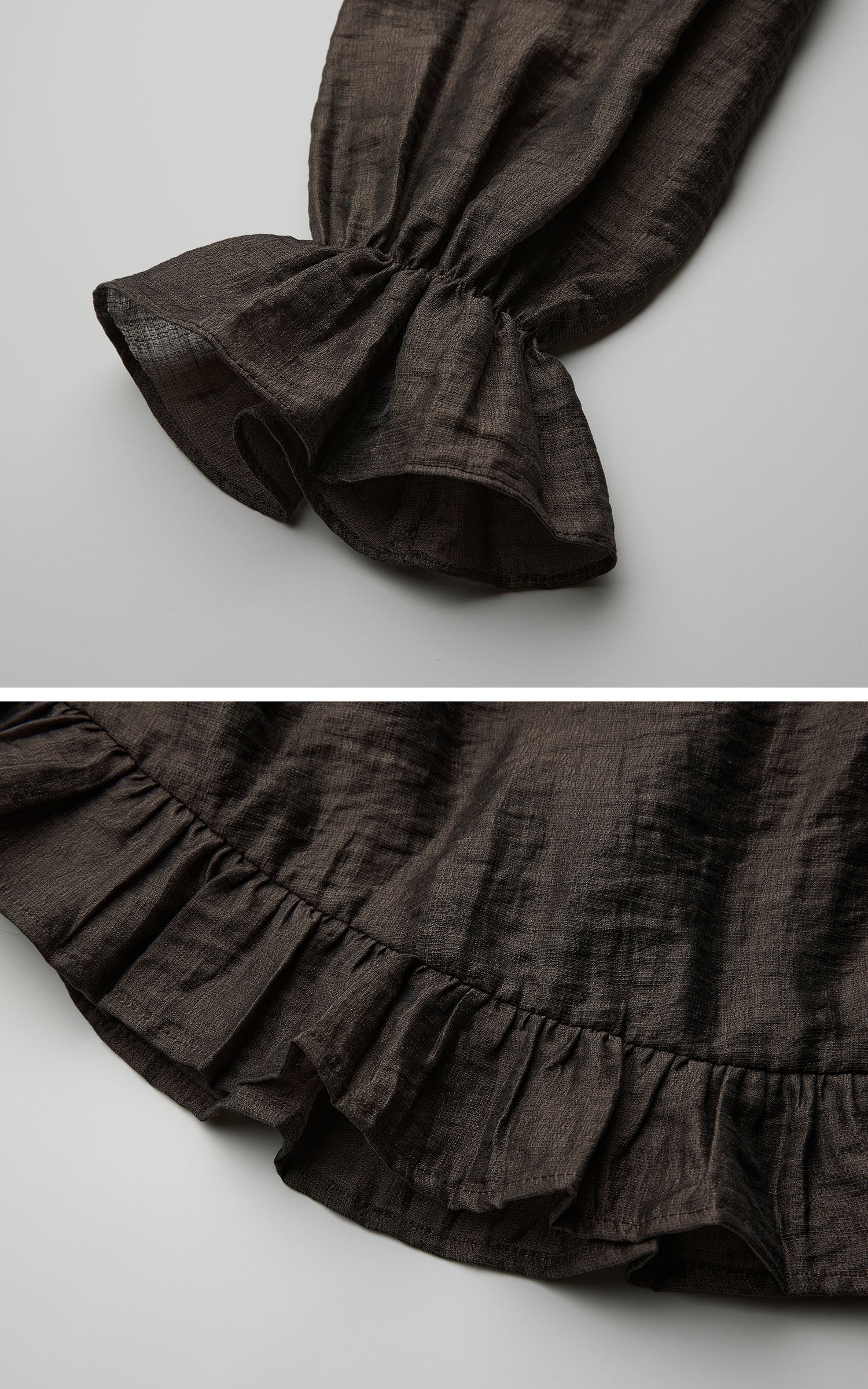 <tc><tc>DOINDULGE</tc></tc> Robe longue plissée à manches longues et corset