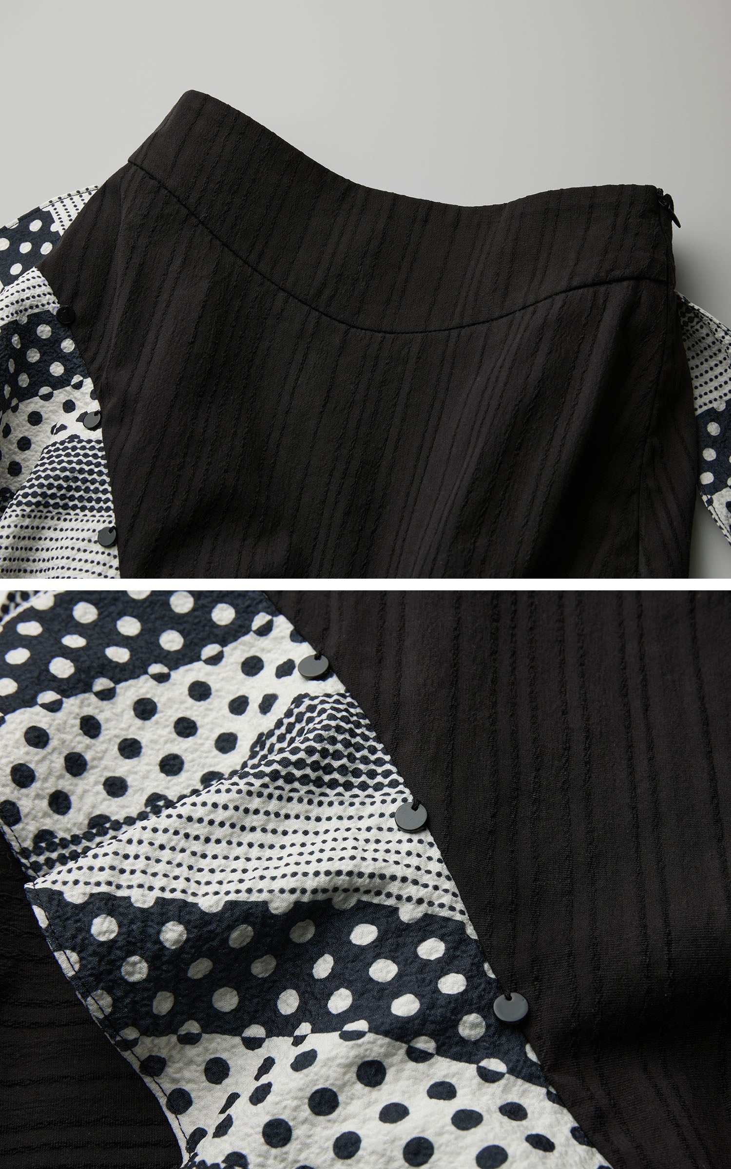 <tc>DOINDULGE</tc> Asymmetrischer Rock mit Rüschen und Patchwork