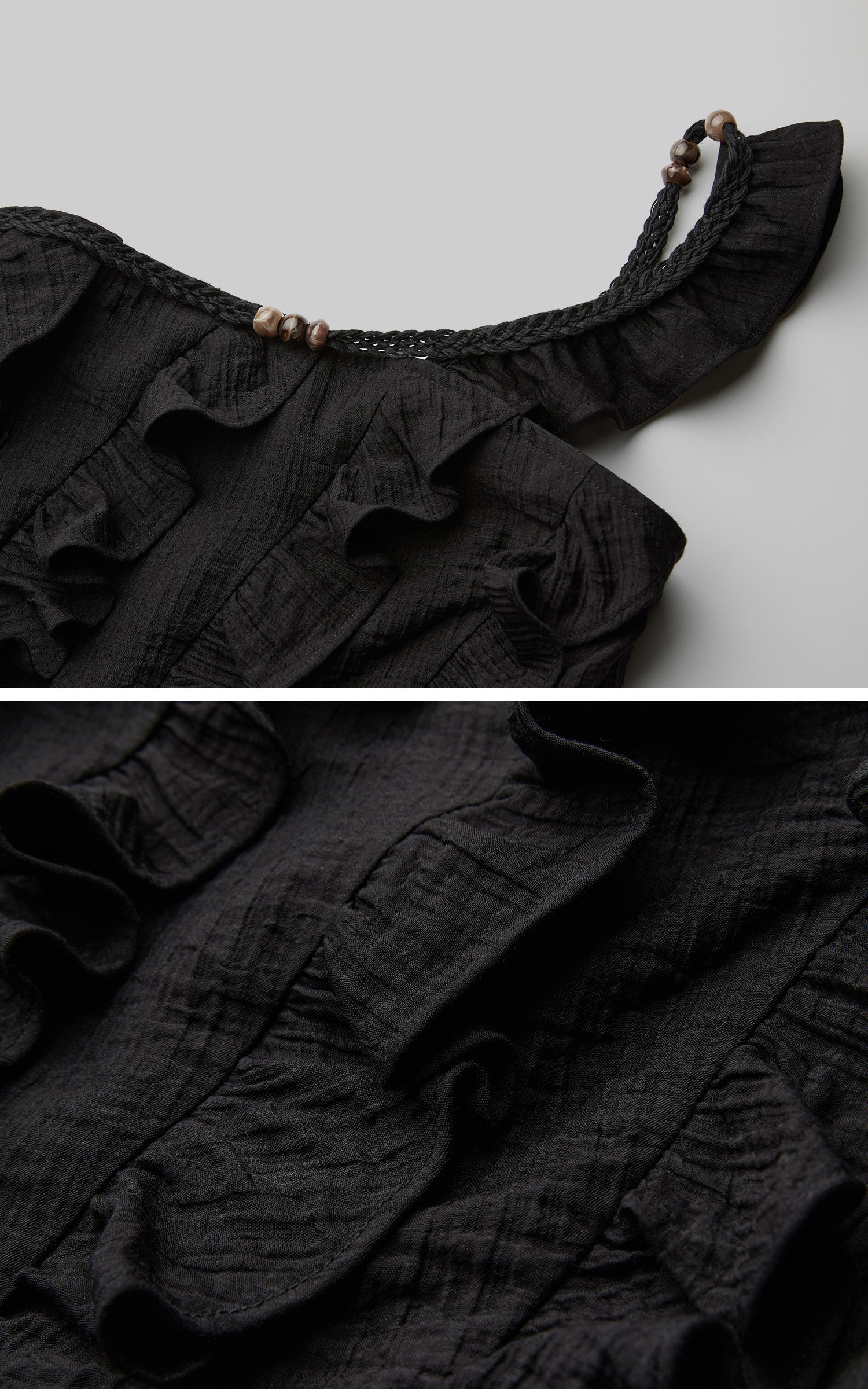 <tc>DOINDULGE</tc> Schulterfreies Rüschen-Crop-Top