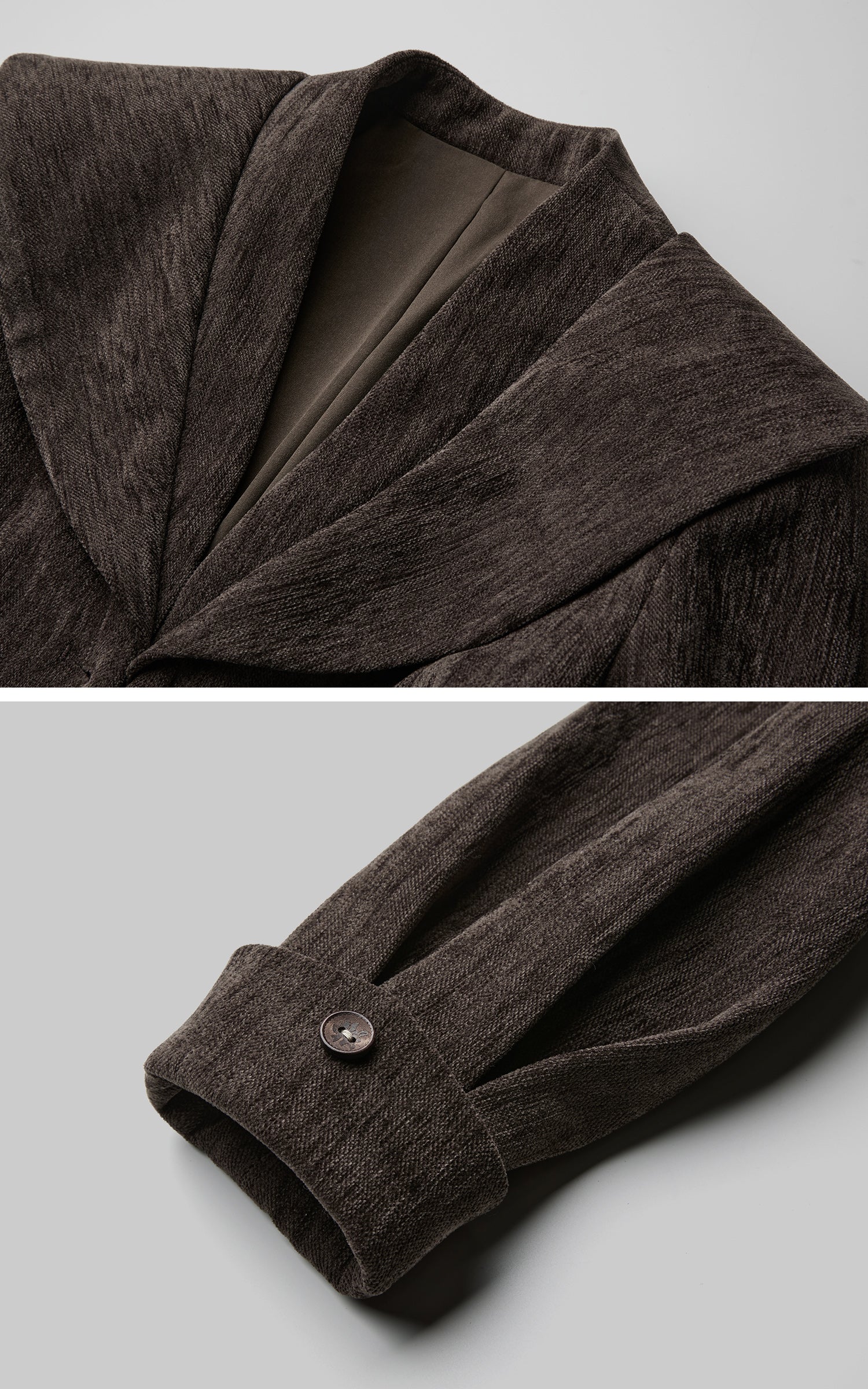 INDULGE Sculpted Collar Embroidered Fitted Jacket