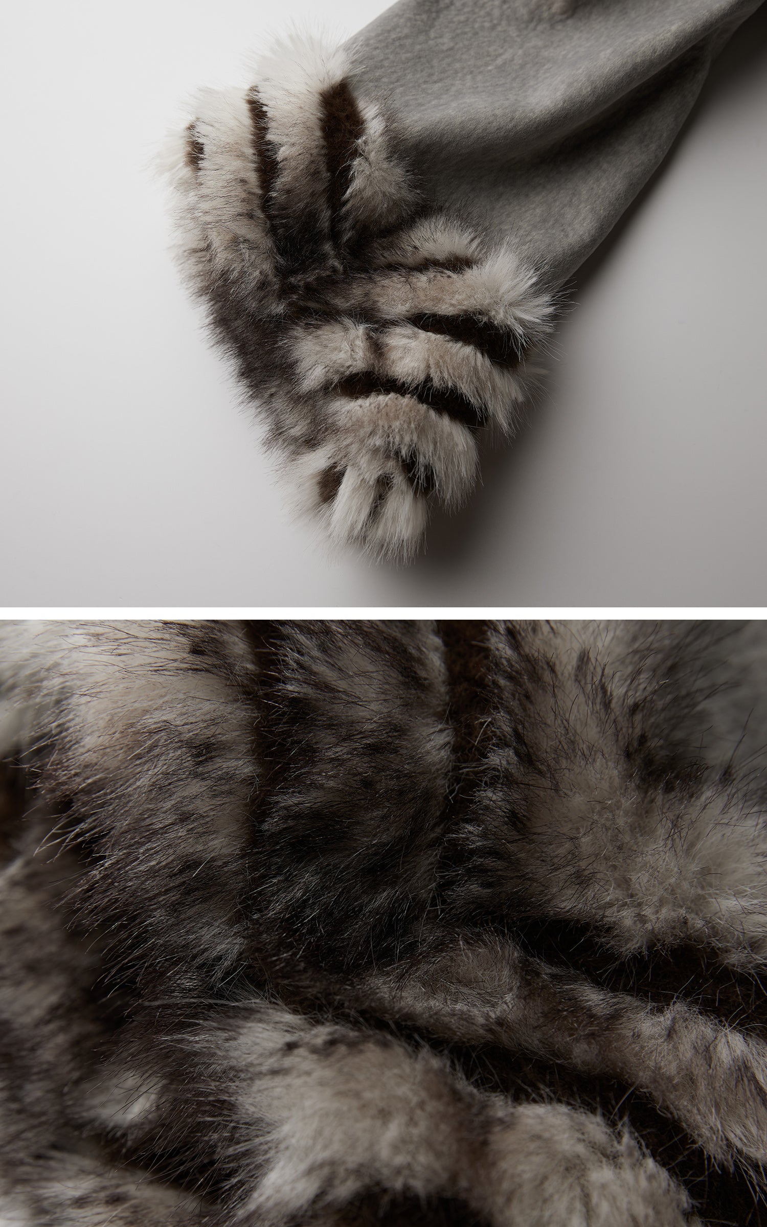 INDULGE Sculptural Long Coat with Faux-Fur Cuffs