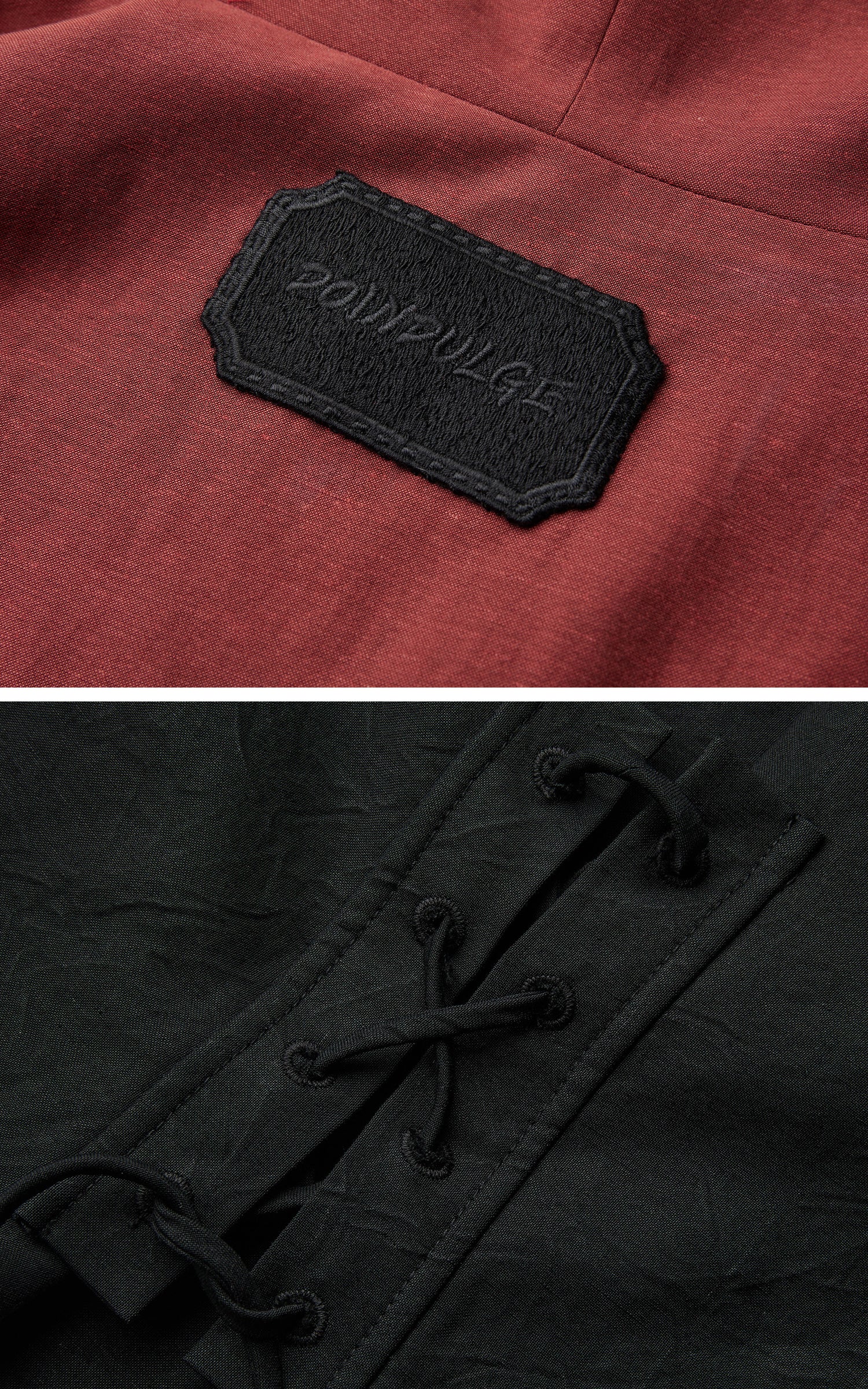 INDULGE Reversible Two-Tone Hooded Tie-Detail Jacket