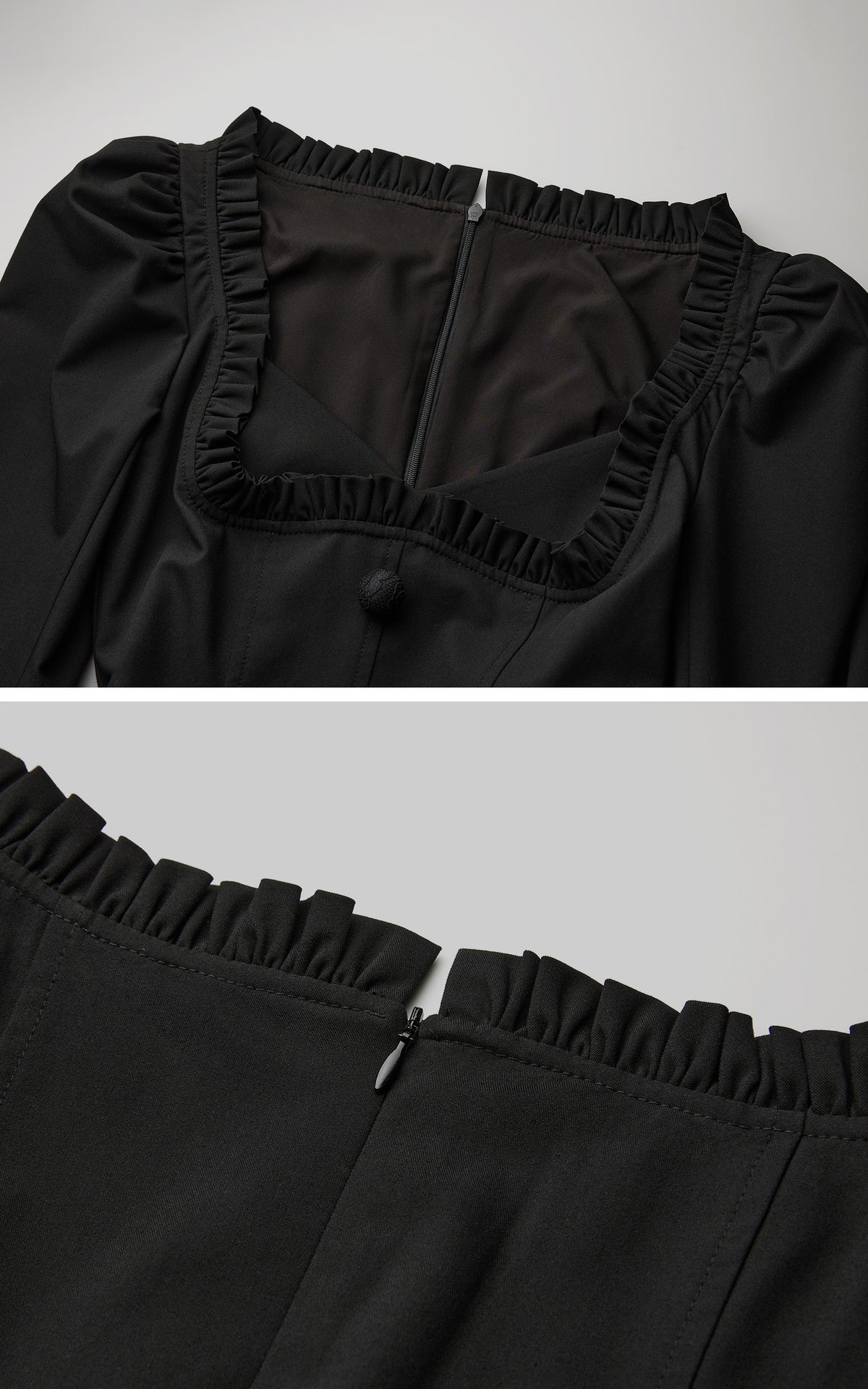 <tc>DOINDULGE</tc> Gothic Spitzen-Panel Tailliertes Maxi-Kleid