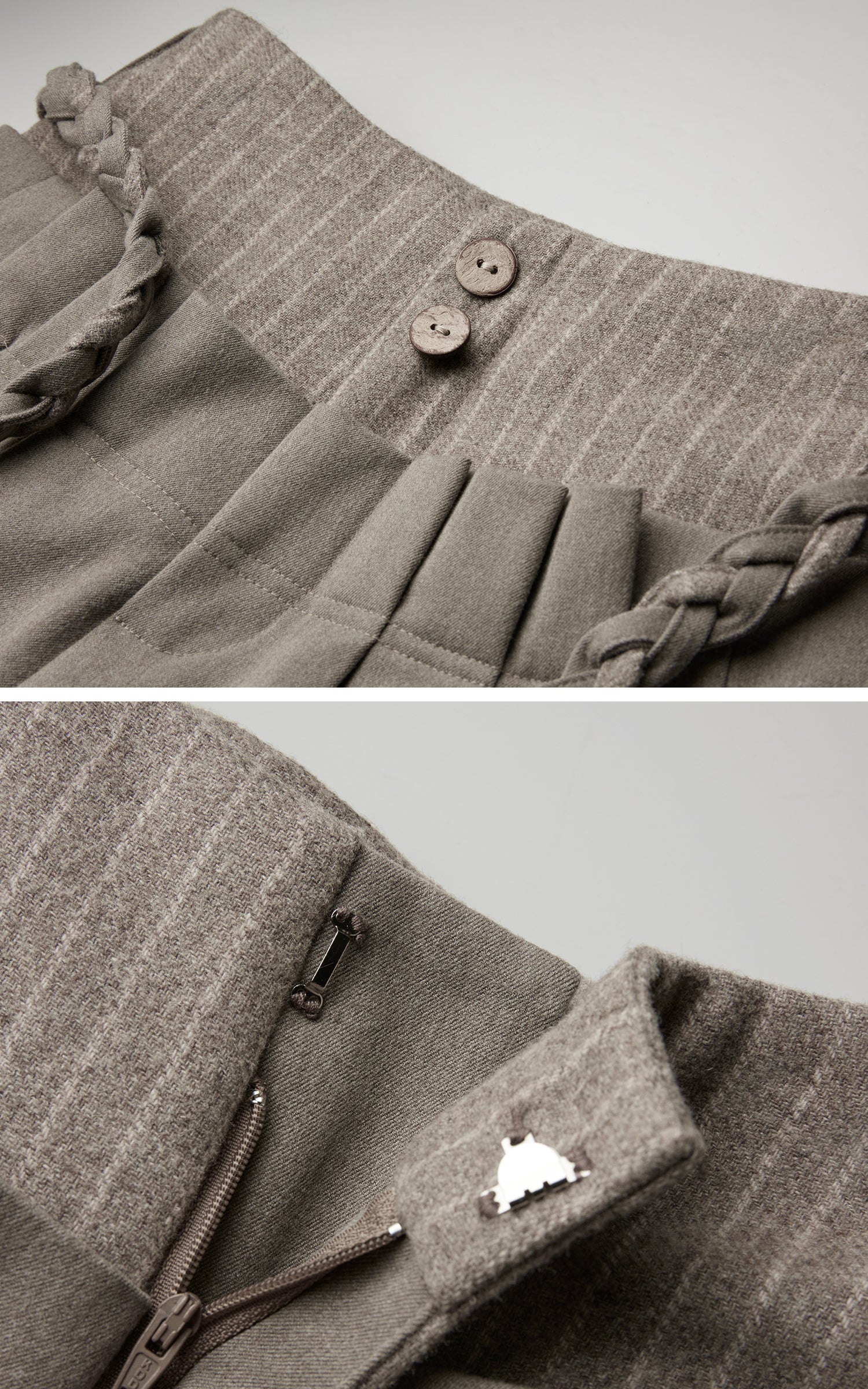 <tc>INDULGE</tc> 編みひも付きハイウエストワイドレッグパンツ