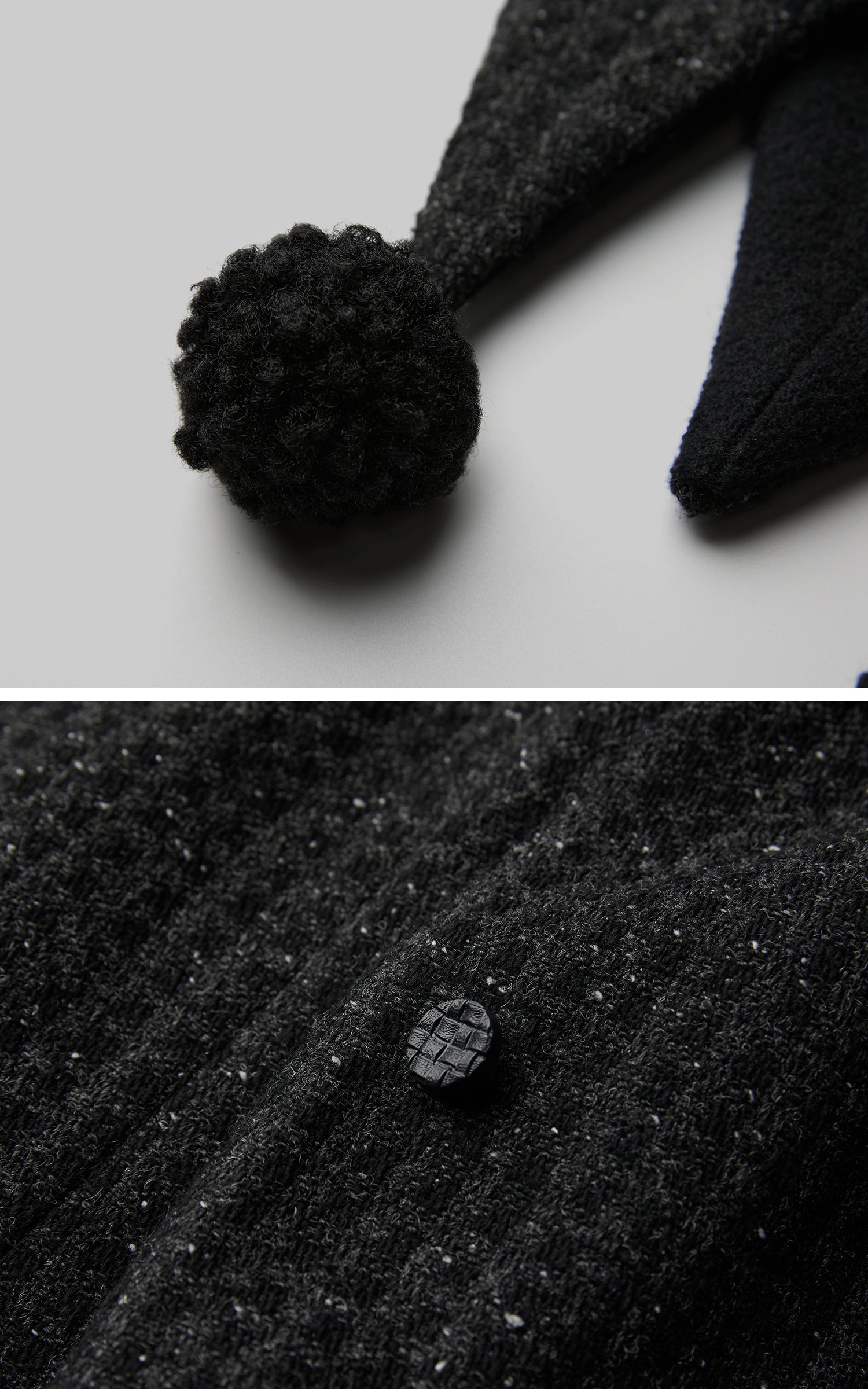 INDULGE Deconstructed High-Neck Balloon Sleeve Long Coat