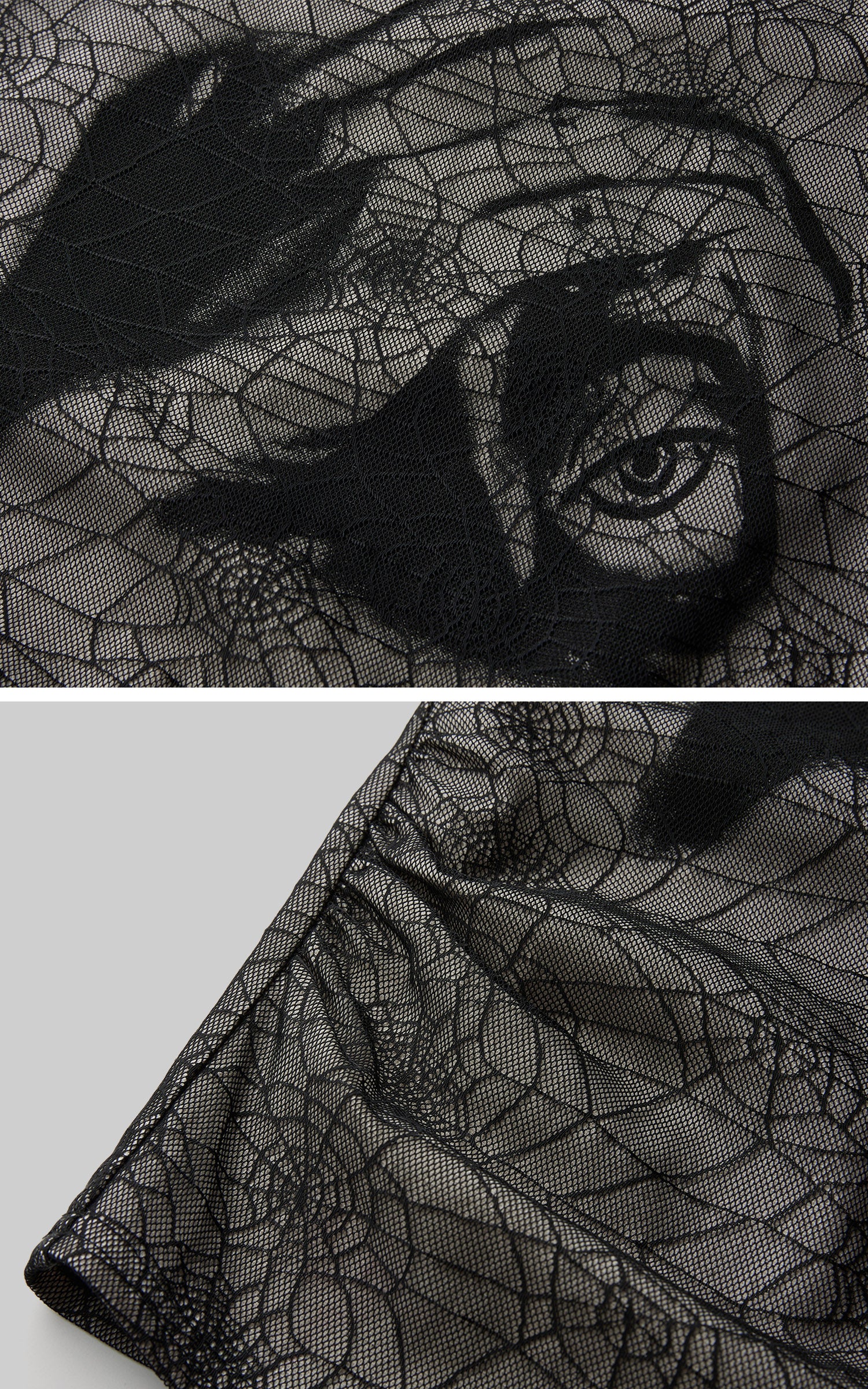 DOINDULGE Spider Web Mesh Cami Top