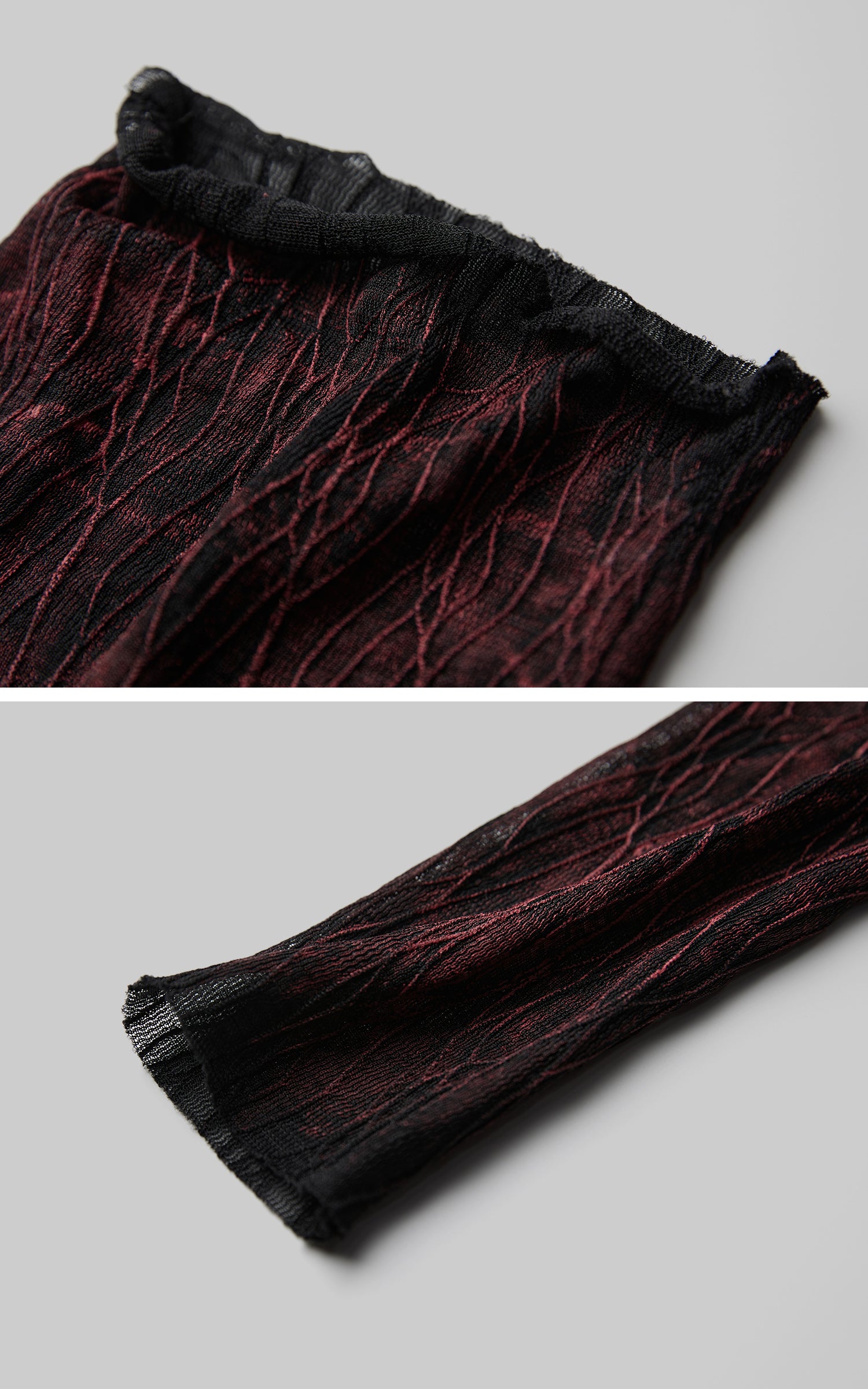 INDULGE Sheer Textured Turtleneck Top