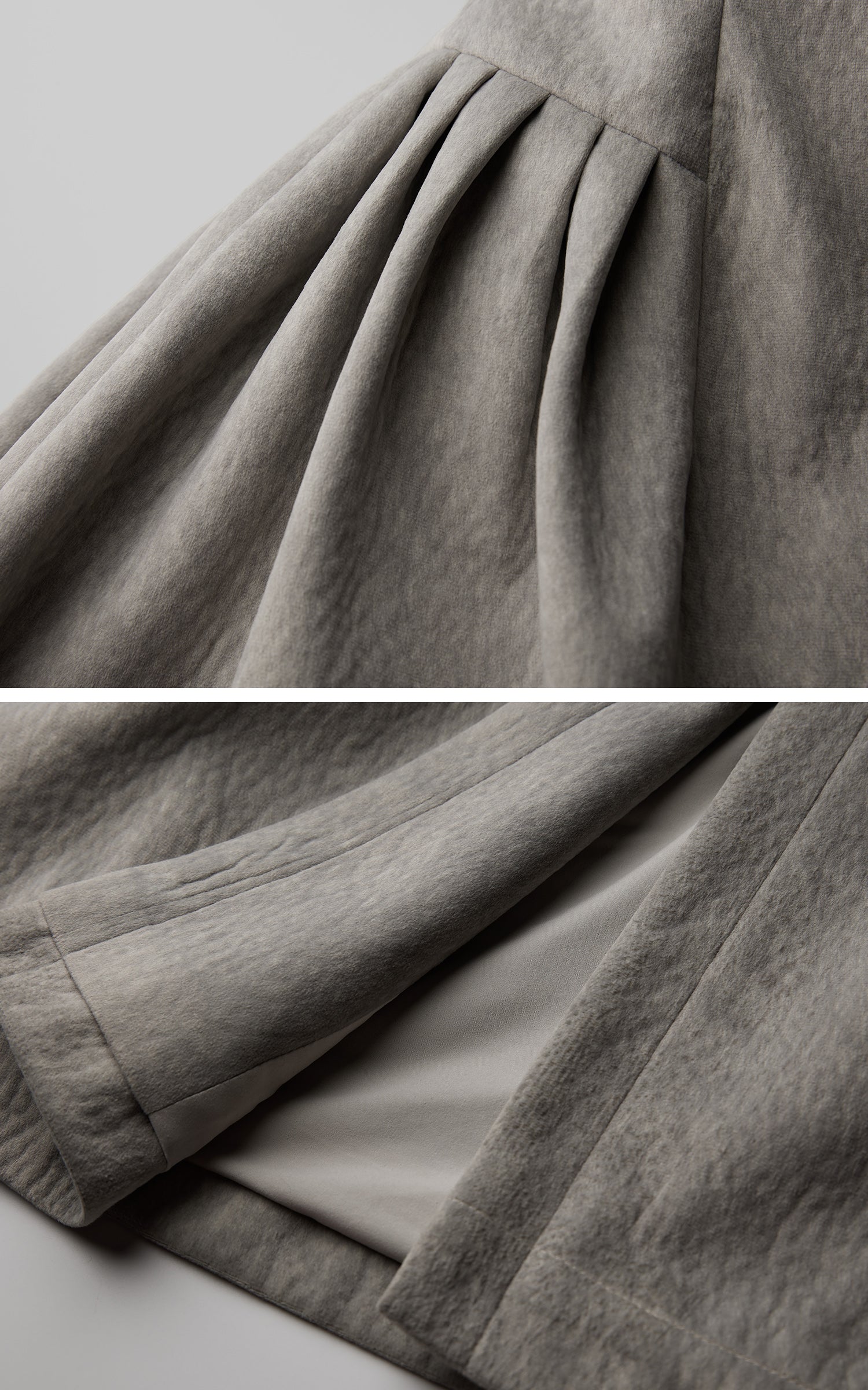 INDULGE Sculptural Long Coat with Faux-Fur Cuffs