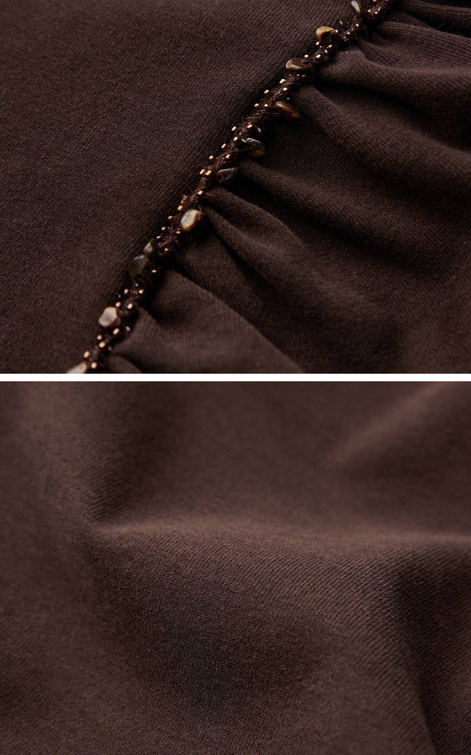 INDULGE Beaded Contour High-Neck Top