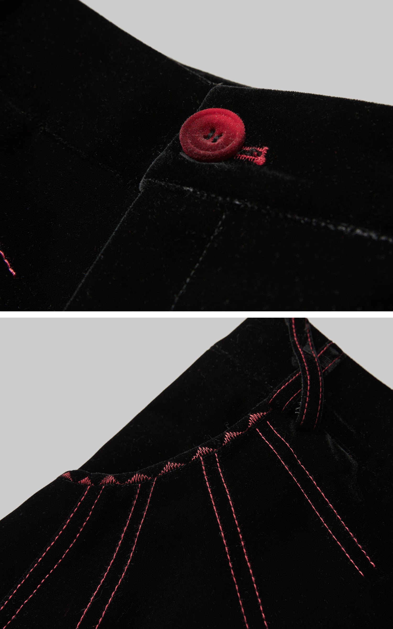 INDULGE Contrast-Stitch Wide-Leg Trousers