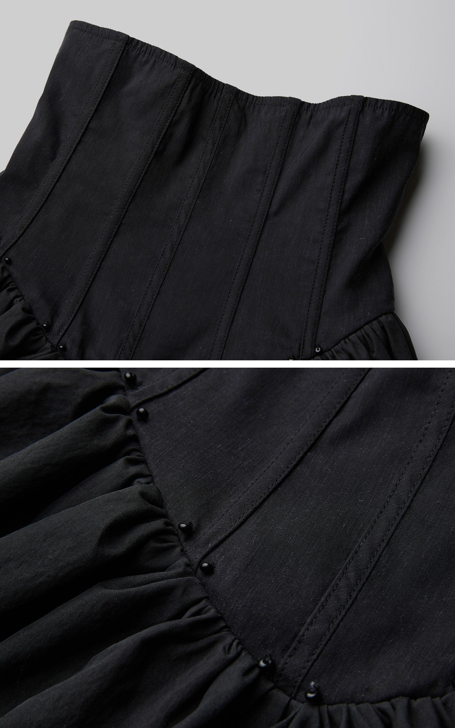 DOINDULGE Corset Waist Gathered Maxi Skirt