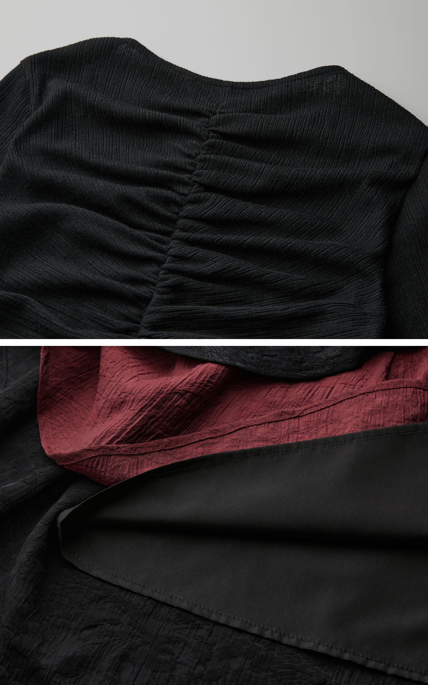 <tc><tc>DOINDULGE</tc></tc> T-shirt à manches longues côtelé avec motif œil brodé