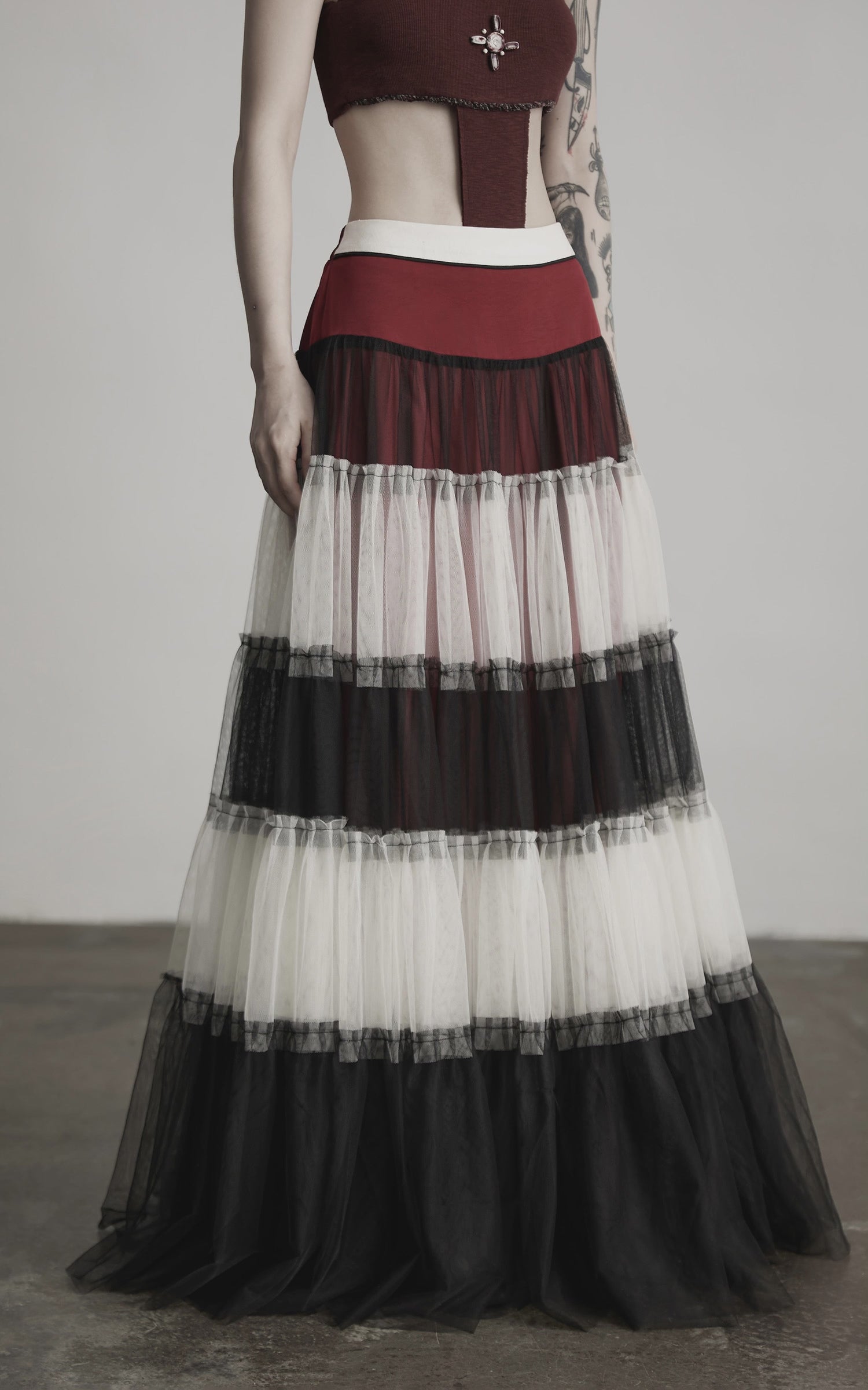 Load video: INDULGE Layered Tulle Maxi Skirt