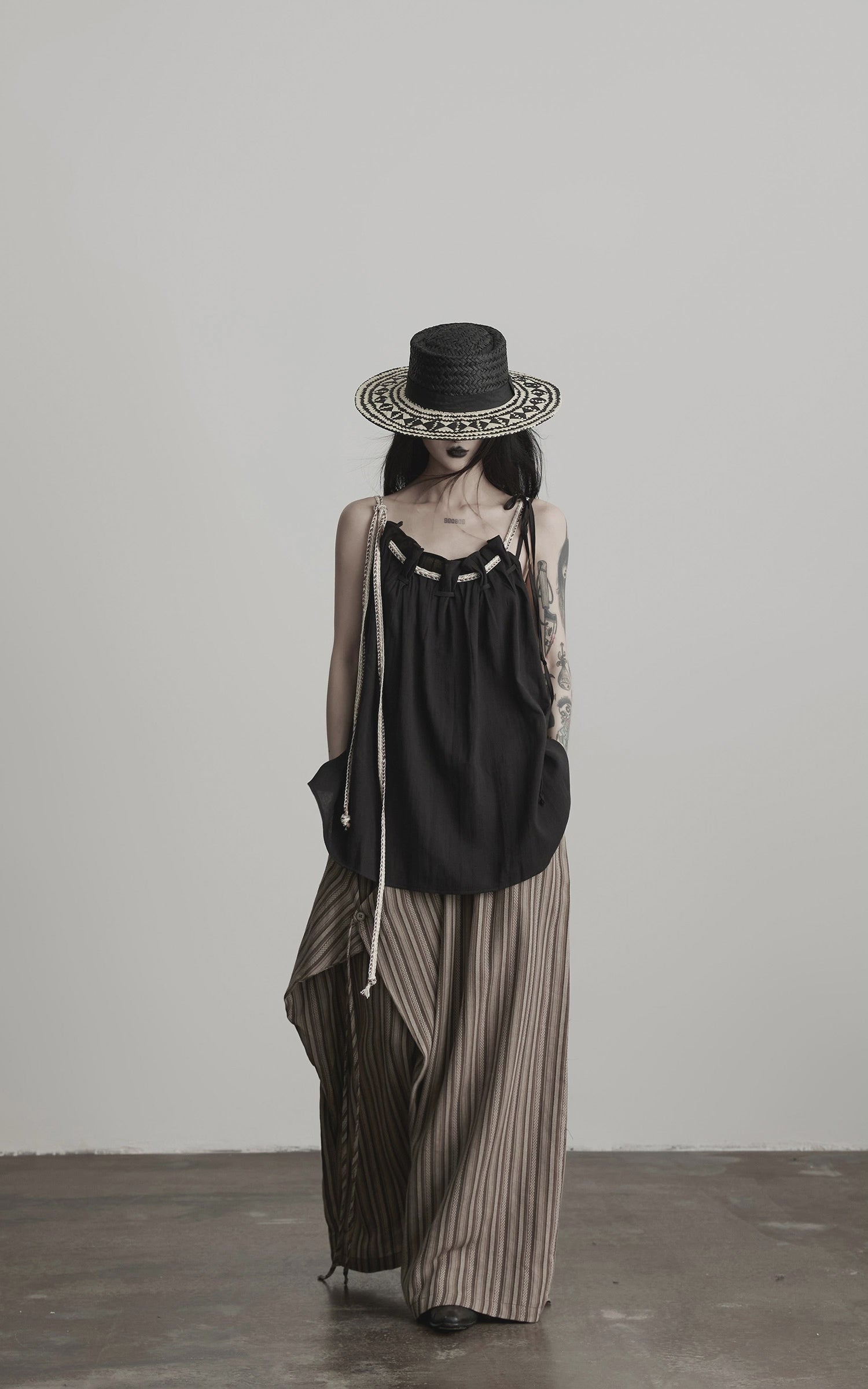 Load video: INDULGE Braided Rope Drawstring Strap Top